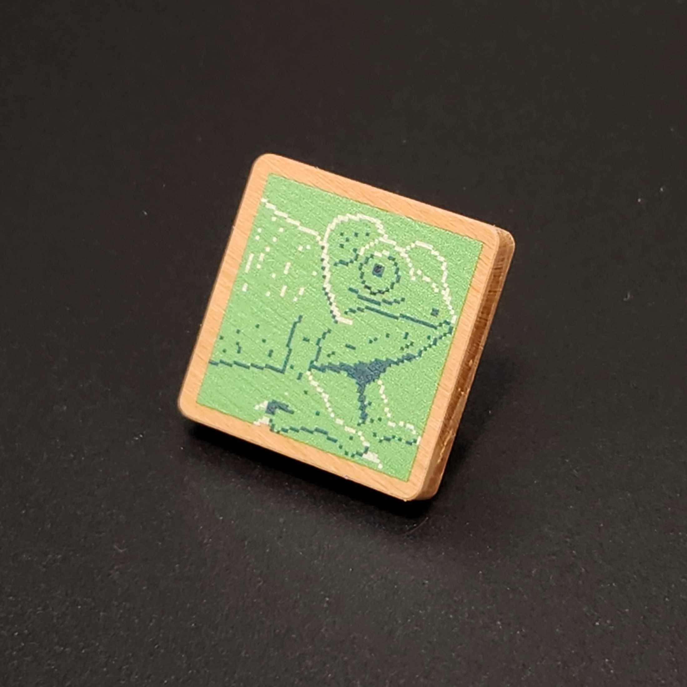 Pixel Art Wood Pins